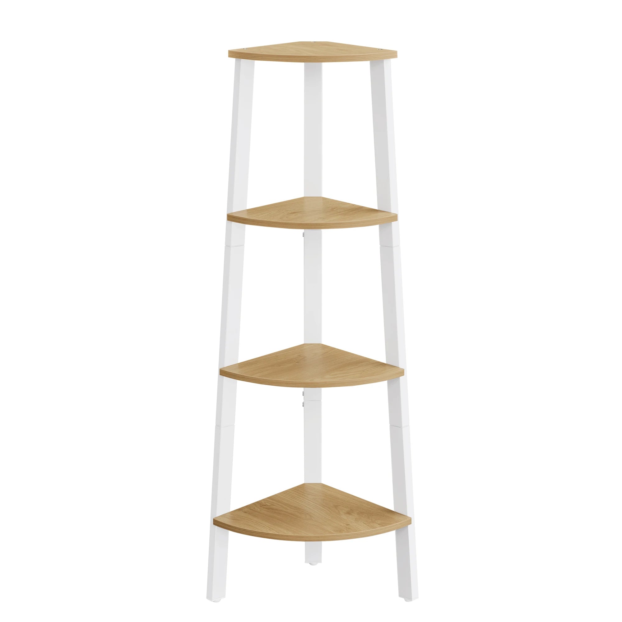 VASAGLE Corner Shelf Unit, 4-Tier Corner Shelf, Ladder Shelf for Living Room, Bookshelf or Plant Stand, Industrial Accent - vue 8 sur 8