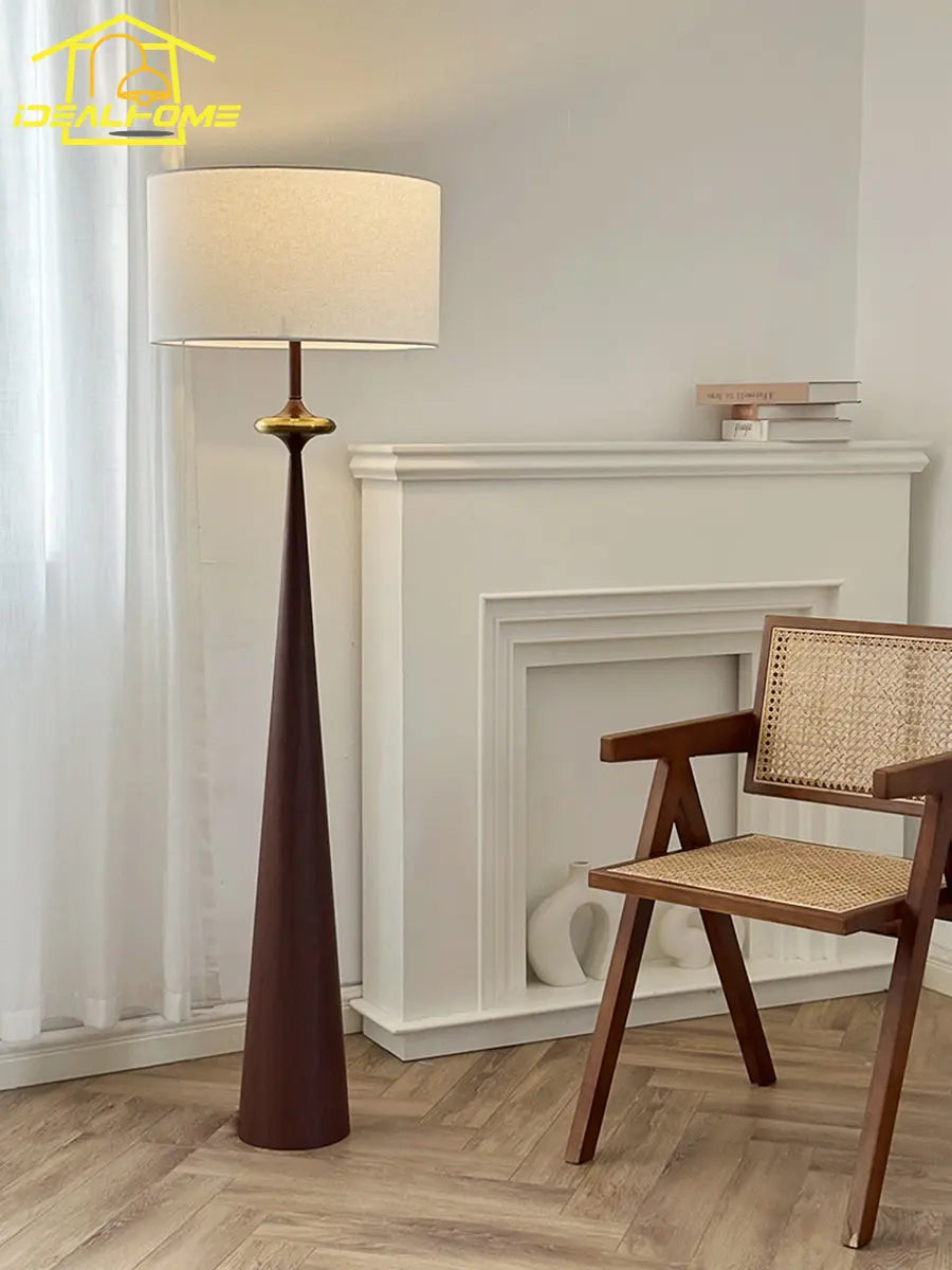 lampadaire minimaliste wabi-sabi design japonais en fer pour intérieur - vue 4 sur 11