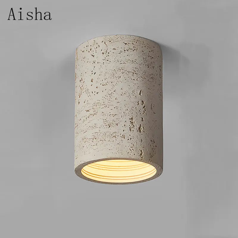 Spot Wabi-sabi résine plafonnier LED nordique salon couloir pour la maison salon cuisine Downlight décoration - vue 4 sur 16