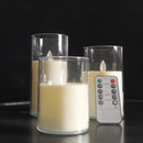 3pcs/set USB Rechargeable Led Pillar Candle,Flameless Remote control,Timer LED Candle Light table decorative,Christmas Candles