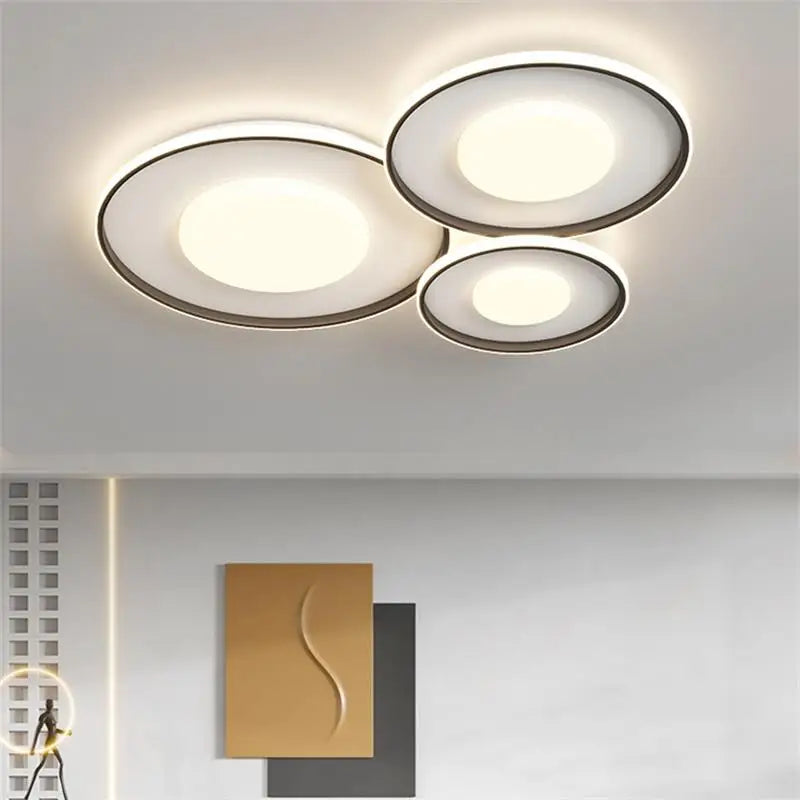 lustre nordique qiyimei éclairage intérieur lumière ronde lampara - vue 7 sur 12