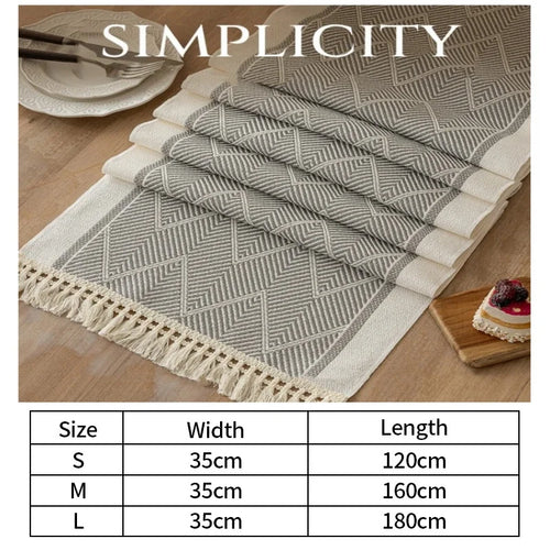 Chemin de table polyester imperméable motif géométrique moderne - vue 3 sur 4