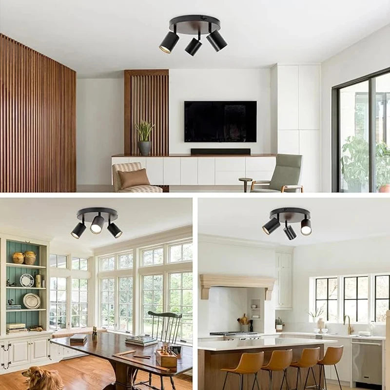LED-Spot auf Schiene mit 3 Köpfen für Innenbeleuchtung - vue 6 sur 7