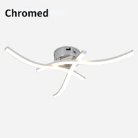 plafonnier chromé ondulé LED Surface