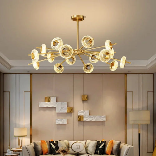 lustre moderne en cristal design pour décoration intérieure