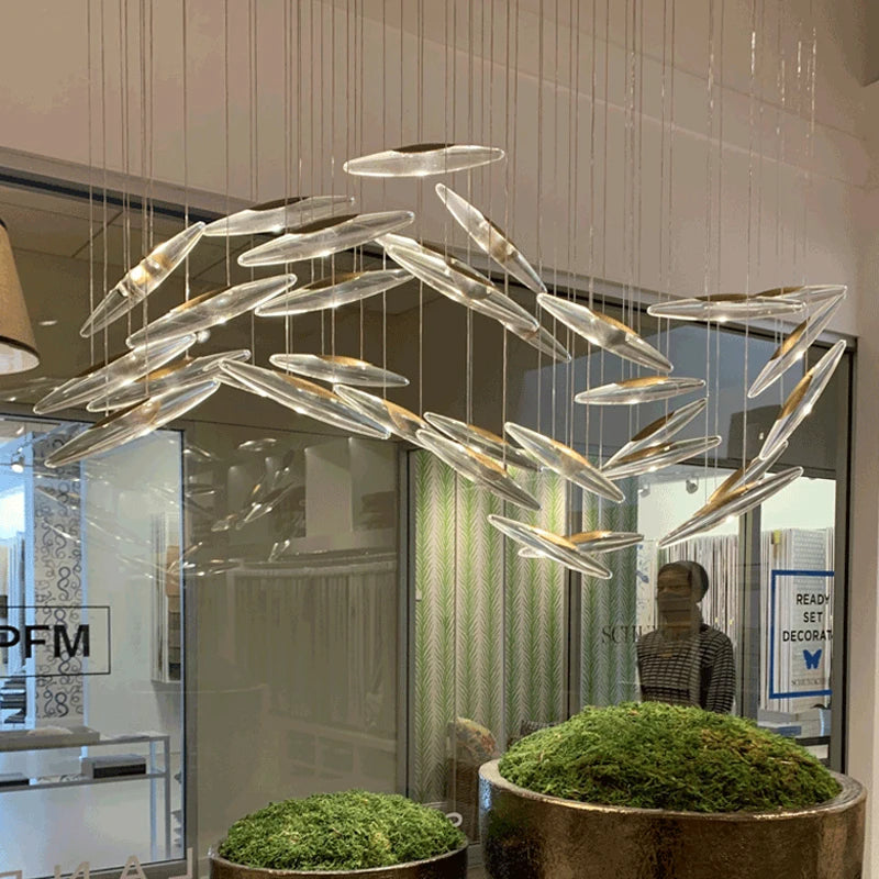 lustre en cristal de luxe pour hôtel et villa moderne - vue 6 sur 6