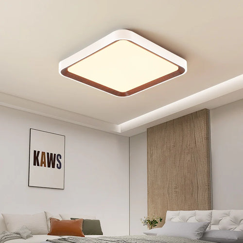 Moderner Deckenleuchte aus Nussbaum für das Schlafzimmer - vue 4 sur 12