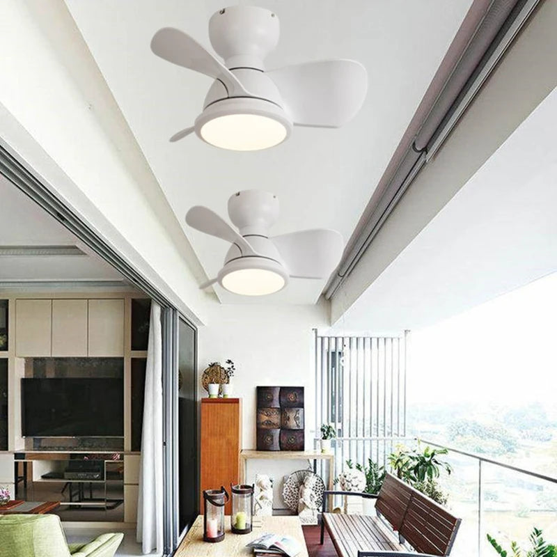 Deckenventilator mit LED-Beleuchtung und Fernbedienung für modernes Interieur - vue 4 sur 9
