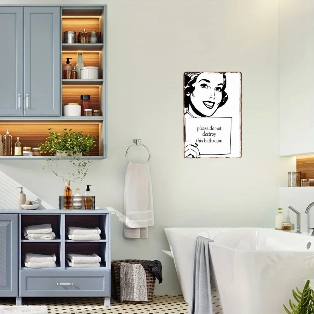 plaque en métal rétro pour décoration murale amusante - vue 6 sur 38