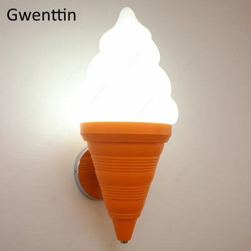 applique murale créative en forme de crème glacée moderne et lumineuse - vue 13 sur 16