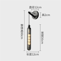 Moderne LED-Wandleuchte aus Messing und dekorativem Glas