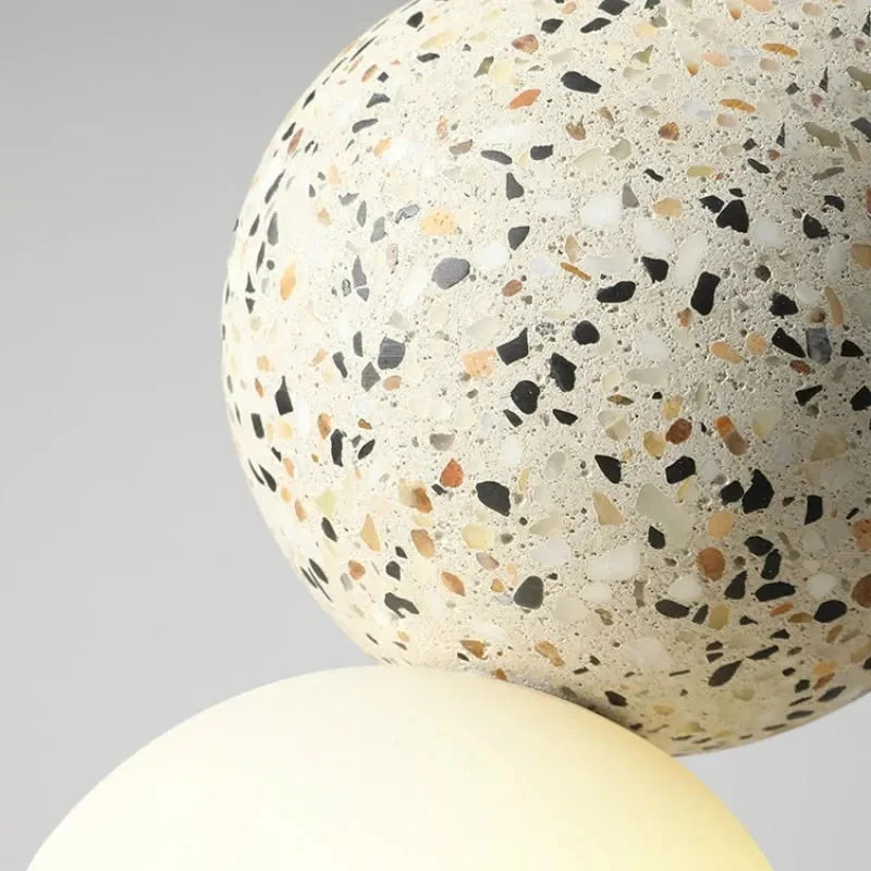suspension moderne en terrazzo design nordique pour décoration intérieure - vue 6 sur 9