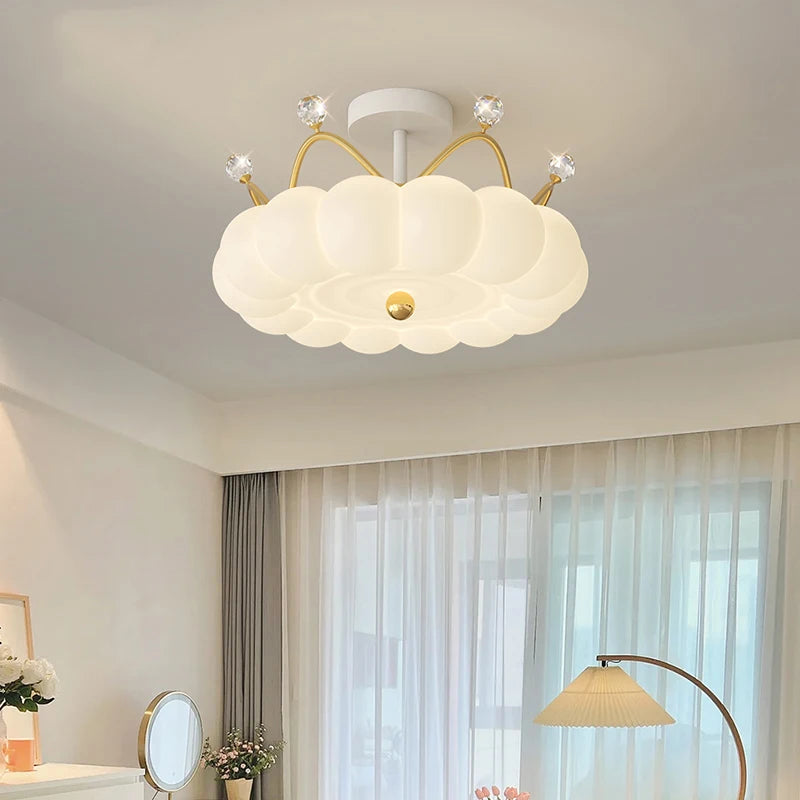plafonnier moderne en forme de couronne avec télécommande - vue 5 sur 11