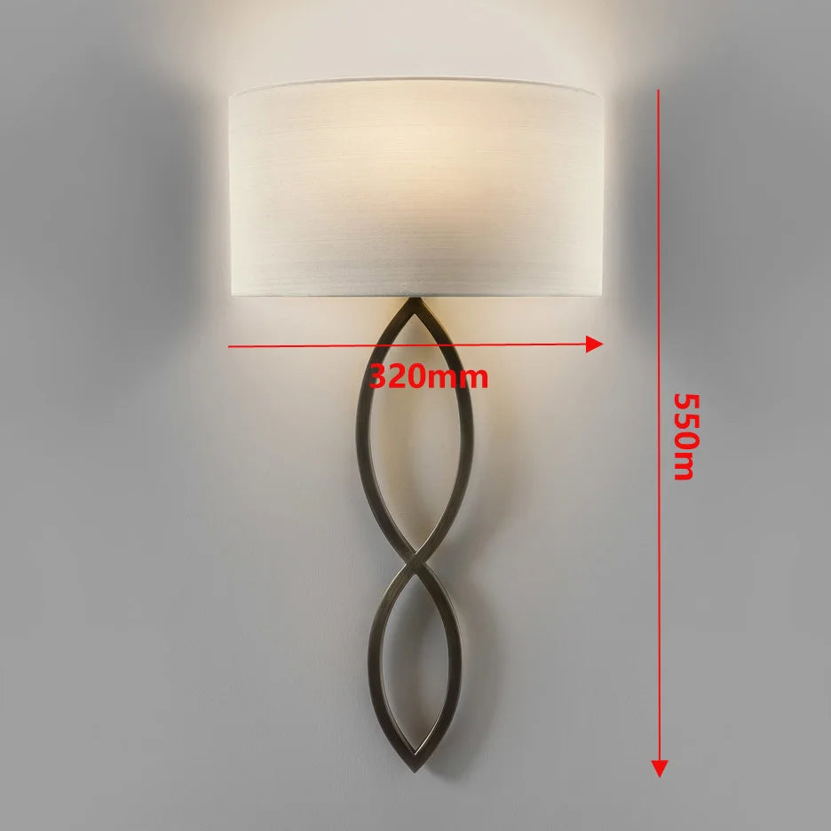 applique murale led en tissu avec cercle créatif en fer - vue 6 sur 9