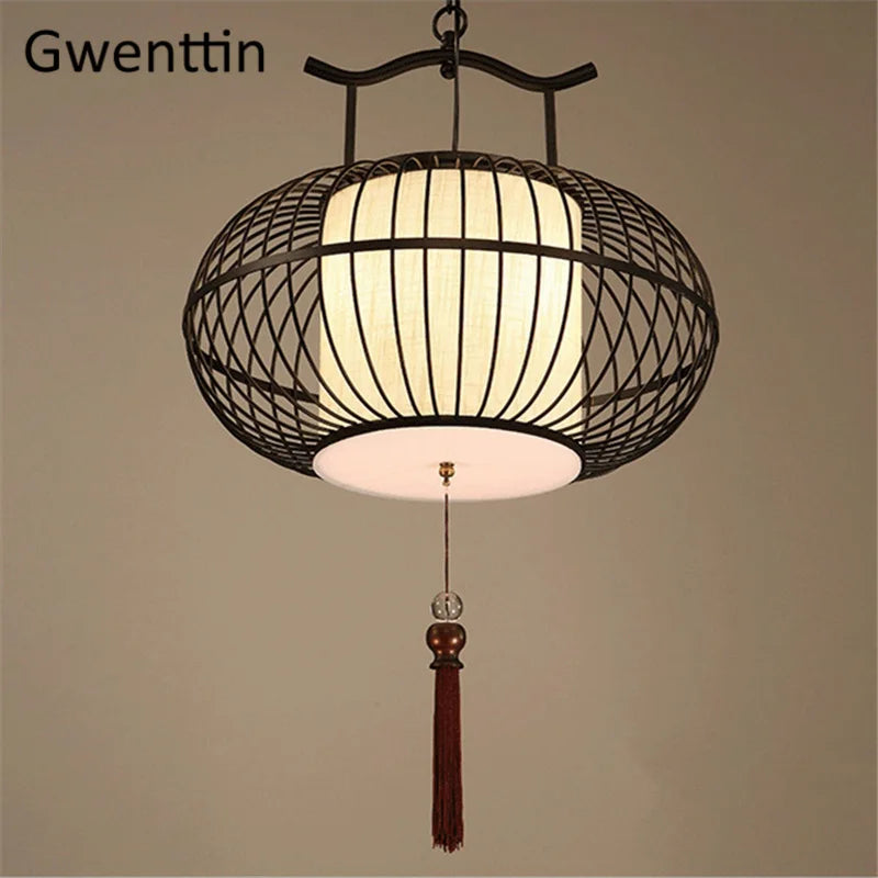 LED-Pendelleuchte im chinesischen Stil für moderne Wohnräume