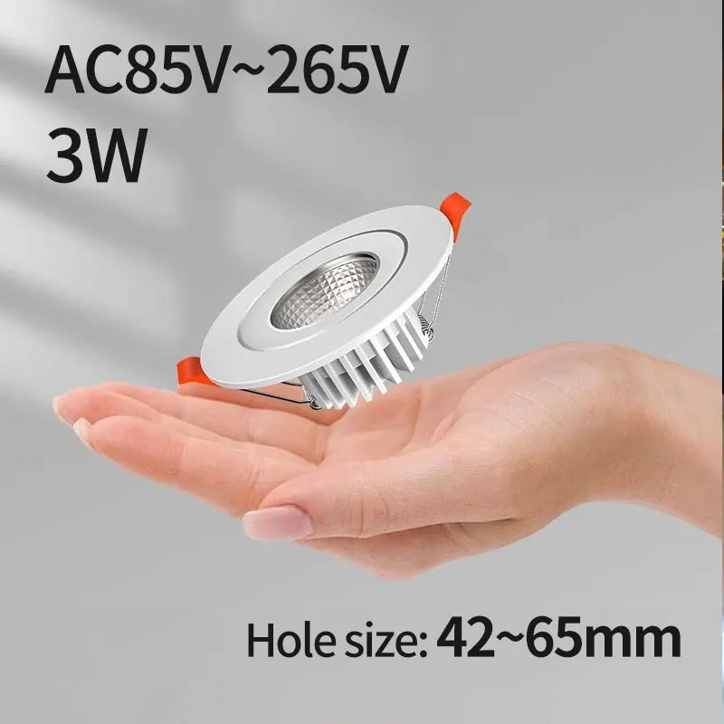 Mini spot encastré led intérieur petit spot intégré avec pilote