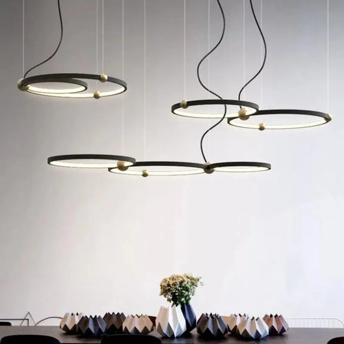 Moderner minimalistischer LED-Kronleuchter für Esstisch dekorativ - vue 6 sur 9