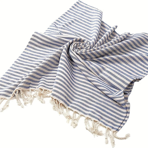 serviette de plage turque coton tissé style rayé - vue 6 sur 6