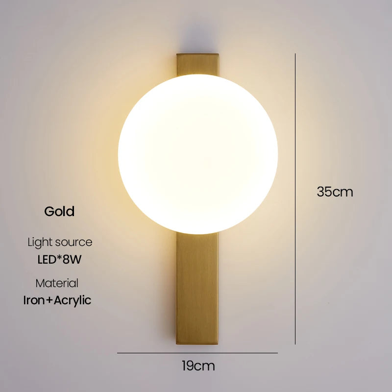 Applique murale boule LED moderne - vue 8 sur 8