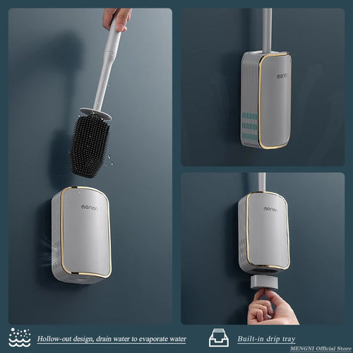 brosse de toilette luxe murale nettoyage rapide accessoires salle de bain