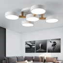 Nordischer Kronleuchter im Macaron-Stil aus Holz modern und minimalistisch