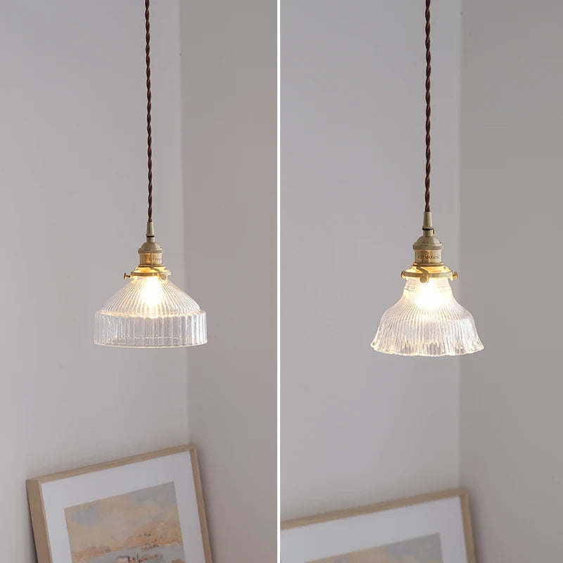 Vintage Pendelleuchte aus japanischem Glas für Loft-Beleuchtung - vue 4 sur 8