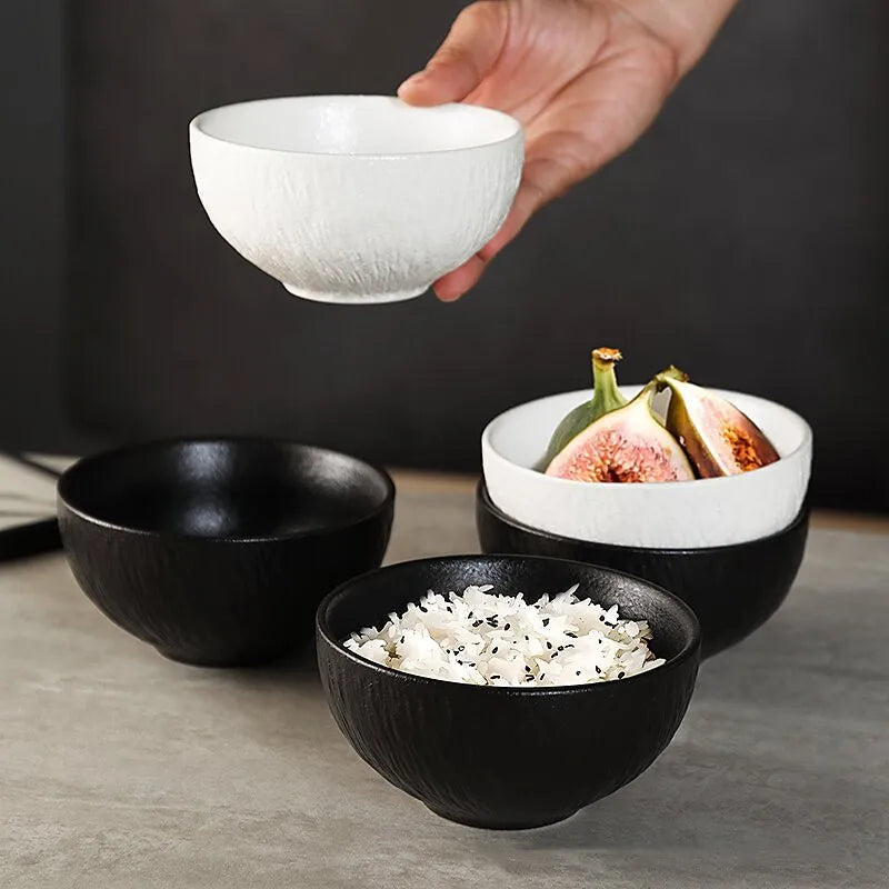 Vaisselle en ceramique effet roche bols assiettes artisanales