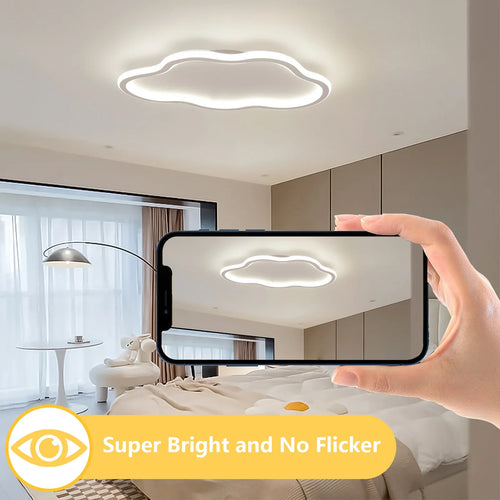 Moderne LED-Deckenleuchte in Wolkenform für Kinderzimmer-Dekoration - vue 4 sur 8