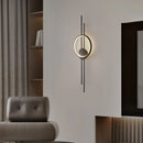 Minimalistische Wandleuchte aus Messing mit drei Helligkeitsstufen im Art-déco-Stil