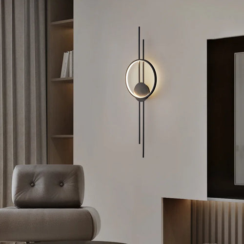 Minimalistische Wandleuchte aus Messing mit drei Helligkeitsstufen im Art-déco-Stil - vue 2 sur 8
