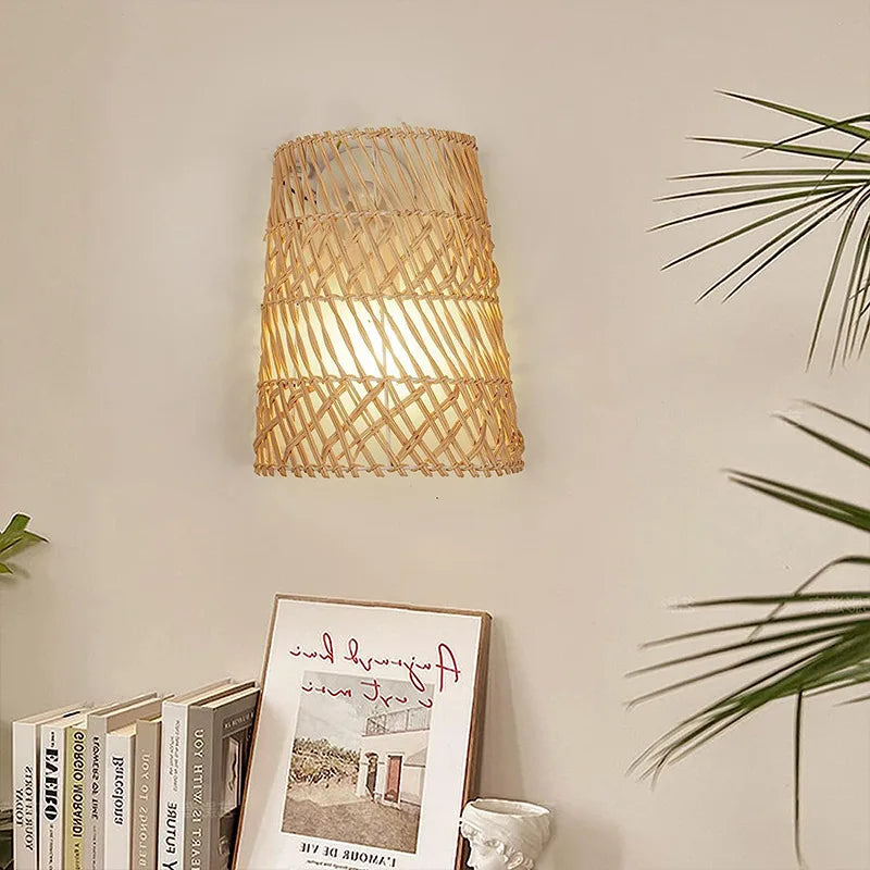 Applique murale en rotin de Style chinois - vue 6 sur 7