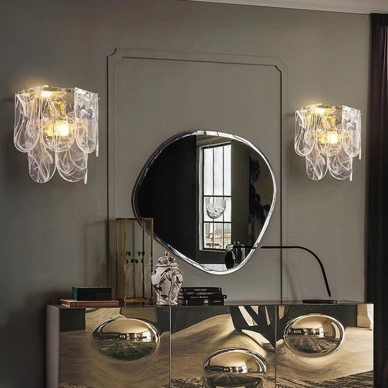 applique murale led en verre design moderne pour décoration intérieure - vue 4 sur 7
