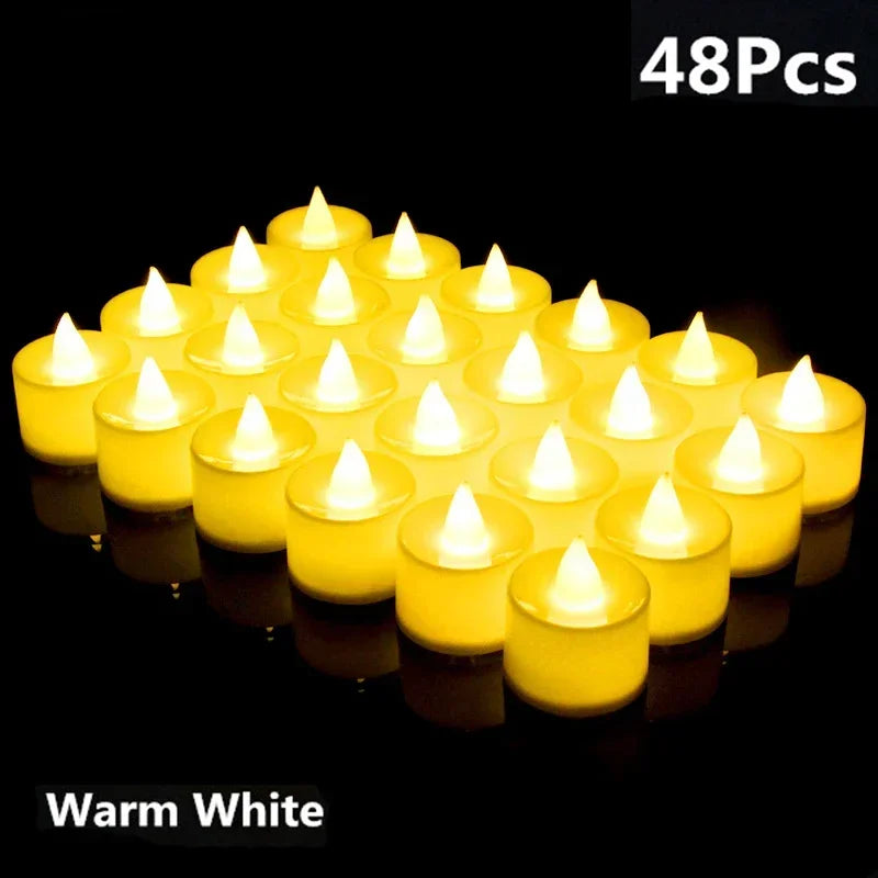 lot de bougies led sans flamme pour décorations de fête romantiques - vue 8 sur 15