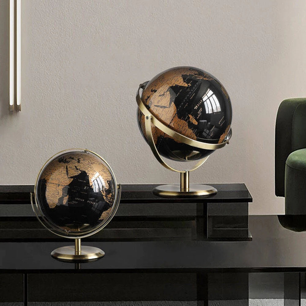 globe terrestre rétro pour décoration et apprentissage créatif - vue 4 sur 8