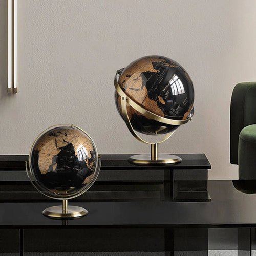globe terrestre rétro pour décoration et apprentissage créatif - vue 5 sur 8