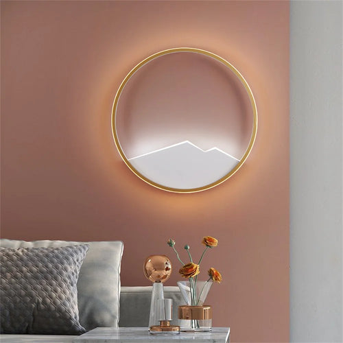 Moderne nordische LED-Wandleuchte aus Eisen, Aluminium und Acryl - vue 3 sur 12