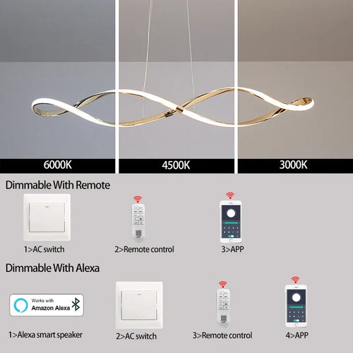 Plafonnier Led suspendu au design moderne