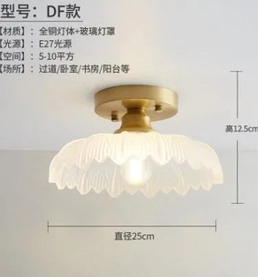 Nordische LED-Deckenleuchte Vintage aus Glas für modernes Interieur - vue 19 sur 18