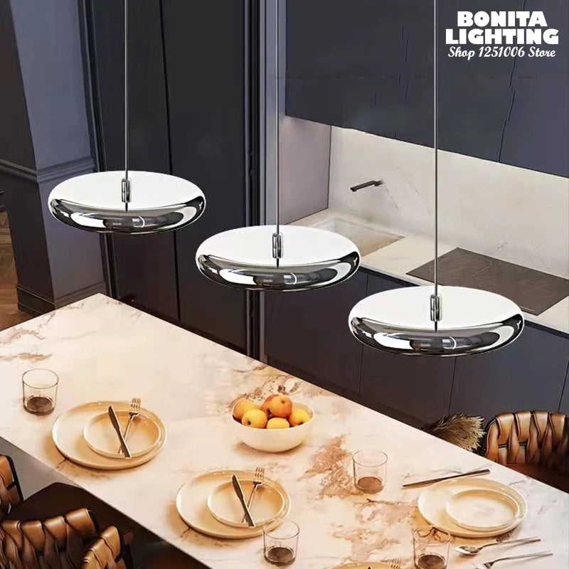 suspension à led minimaliste moderne design luxe ronde avec gradation - vue 2 sur 14