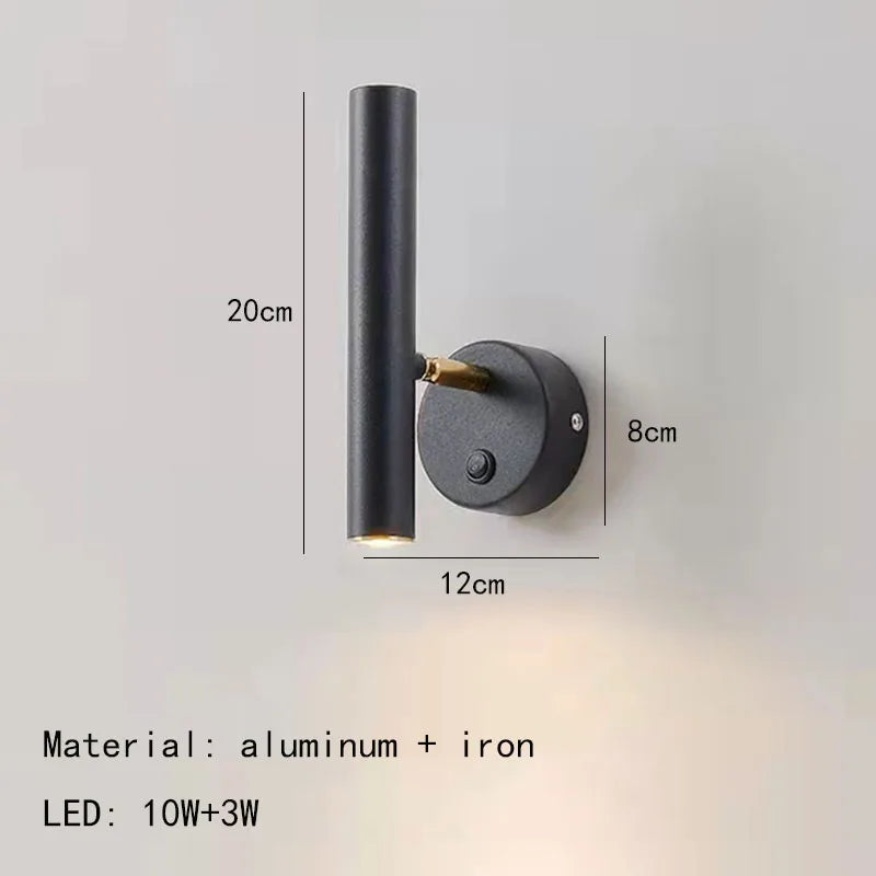 Moderne LED-Wandleuchte drehbar für Lesen und Entspannung - vue 8 sur 8