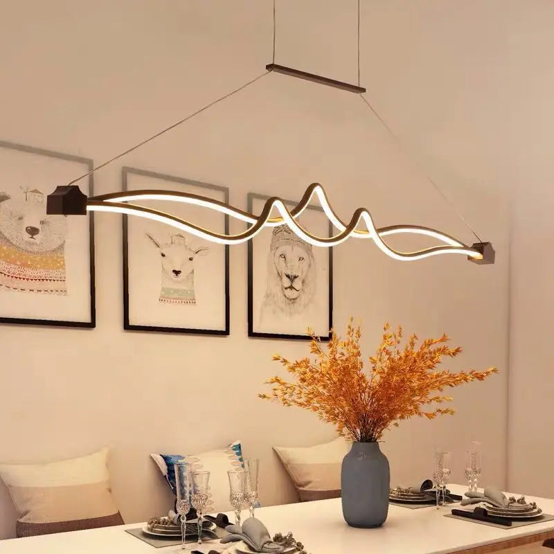 Einfache und moderne Pendelleuchte aus Aluminium für Innenbeleuchtung - vue 3 sur 7