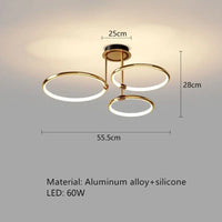 Plafonnier LED noir doré