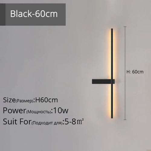 Minimalistische LED-Wandleuchte aus Aluminium für Innenbeleuchtung - vue 16 sur 18