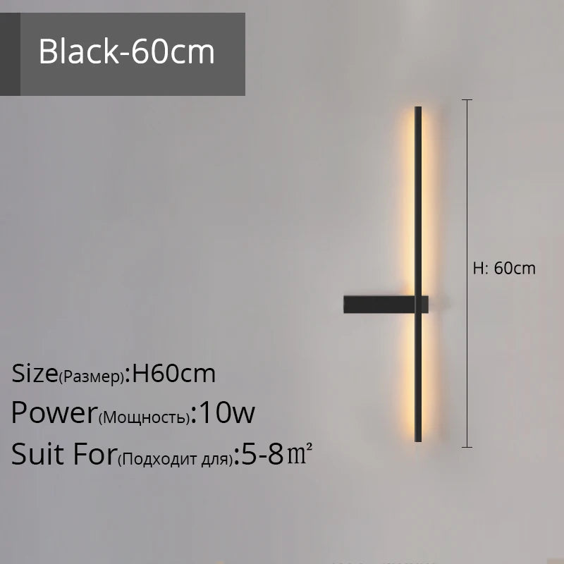 Minimalistische LED-Wandleuchte aus Aluminium für Innenbeleuchtung - vue 15 sur 18