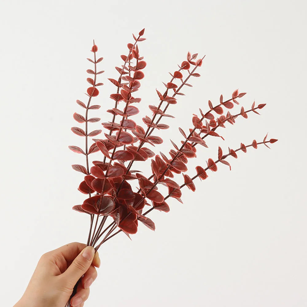 lot de 5 branches d eucalyptus artificielles pour décoration florale - vue 10 sur 12