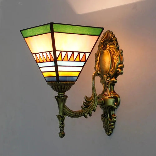 applique murale baroque en verre teinté à fleurs turques - vue 4 sur 18