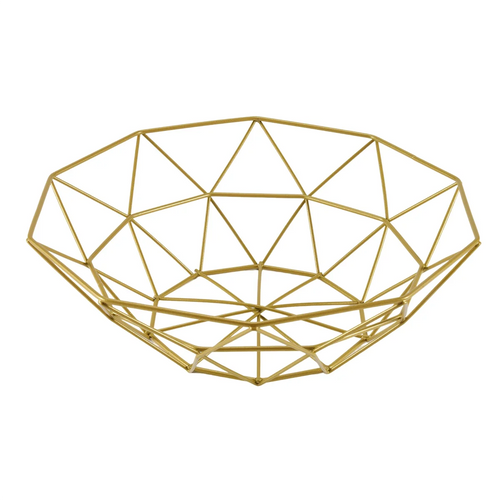 Metal Wire Fruit Basket Fruit Bowl, Large Round Bread Storage Bowl Stand - vue 3 sur 6