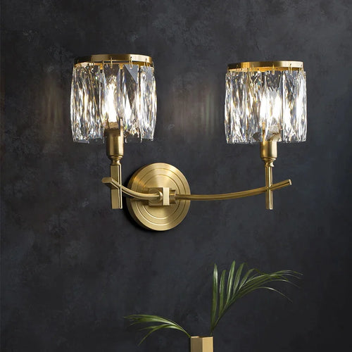 Moderne luxuriöse Kristall-LED-Wandleuchte kreativ - vue 2 sur 7