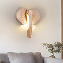 lampe éléphant en bois de frêne style sud-est asiatique