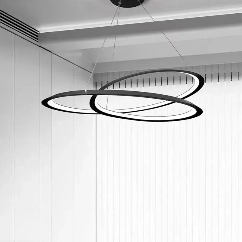 lustre led suspendu design moderne luminaire décoratif intérieur - vue 4 sur 8